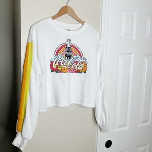 Coca-Cola & Flowers 1971 Collection Cropped Sweatshirt